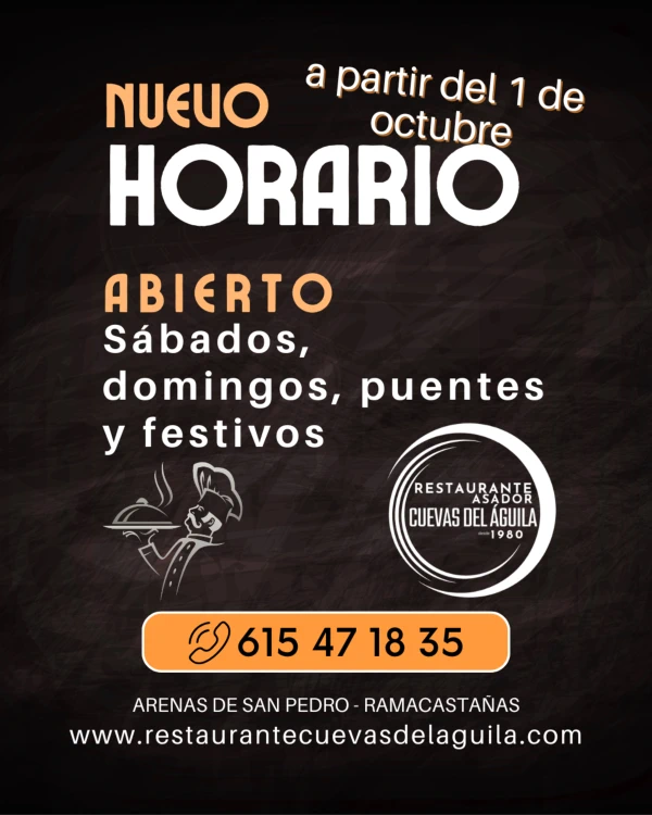 Horario de invierno del restaurante